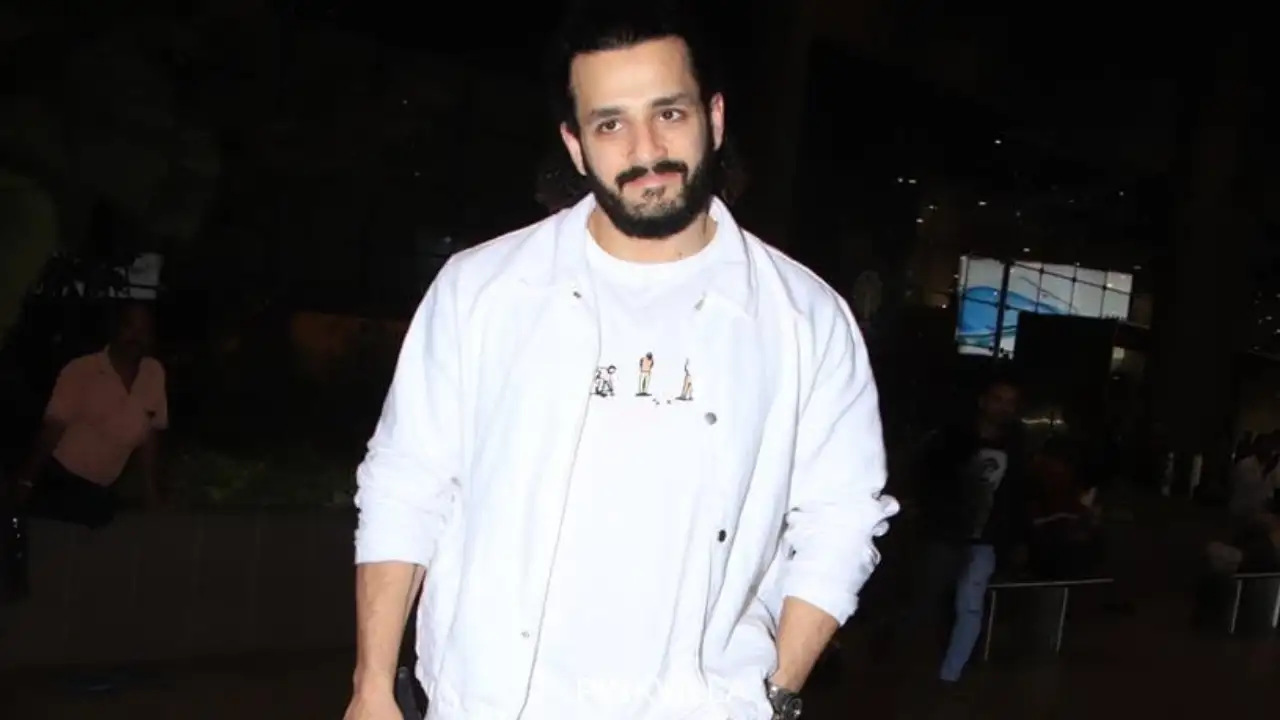 Akhil Akkineni redefines swag in a casual look and man bun as he is spotted at Mumbai airport