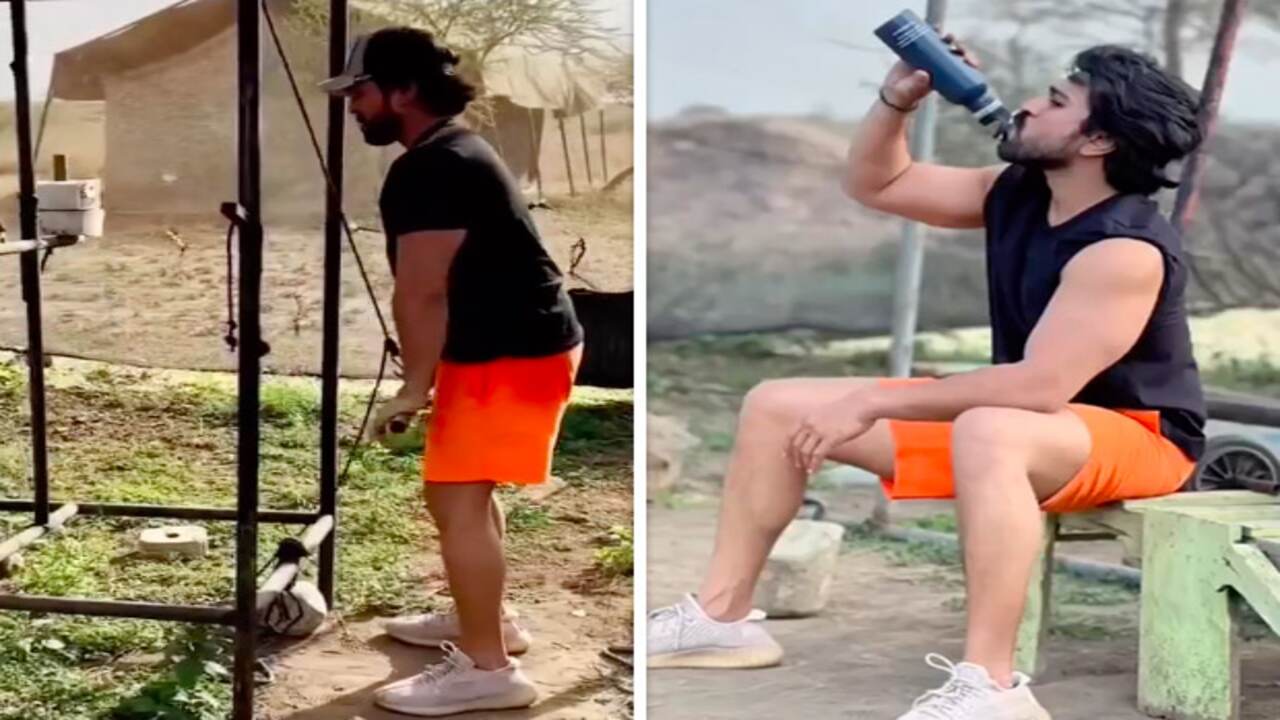 Superstar Ram Charan gives us fitness goals as he works out during his vacation
