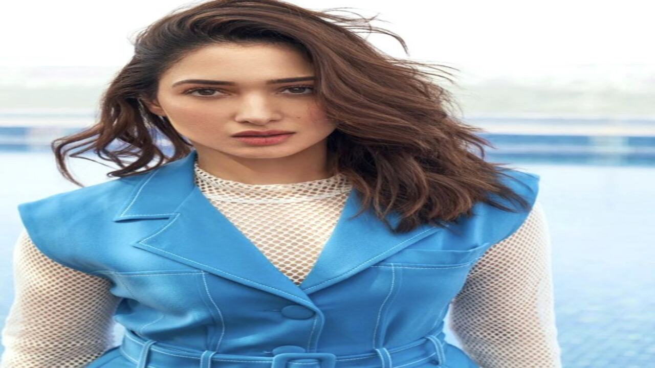 Tamannaah Bhatia’s looks gorgeous in blue blazer ensemble worth Rs. 26,000