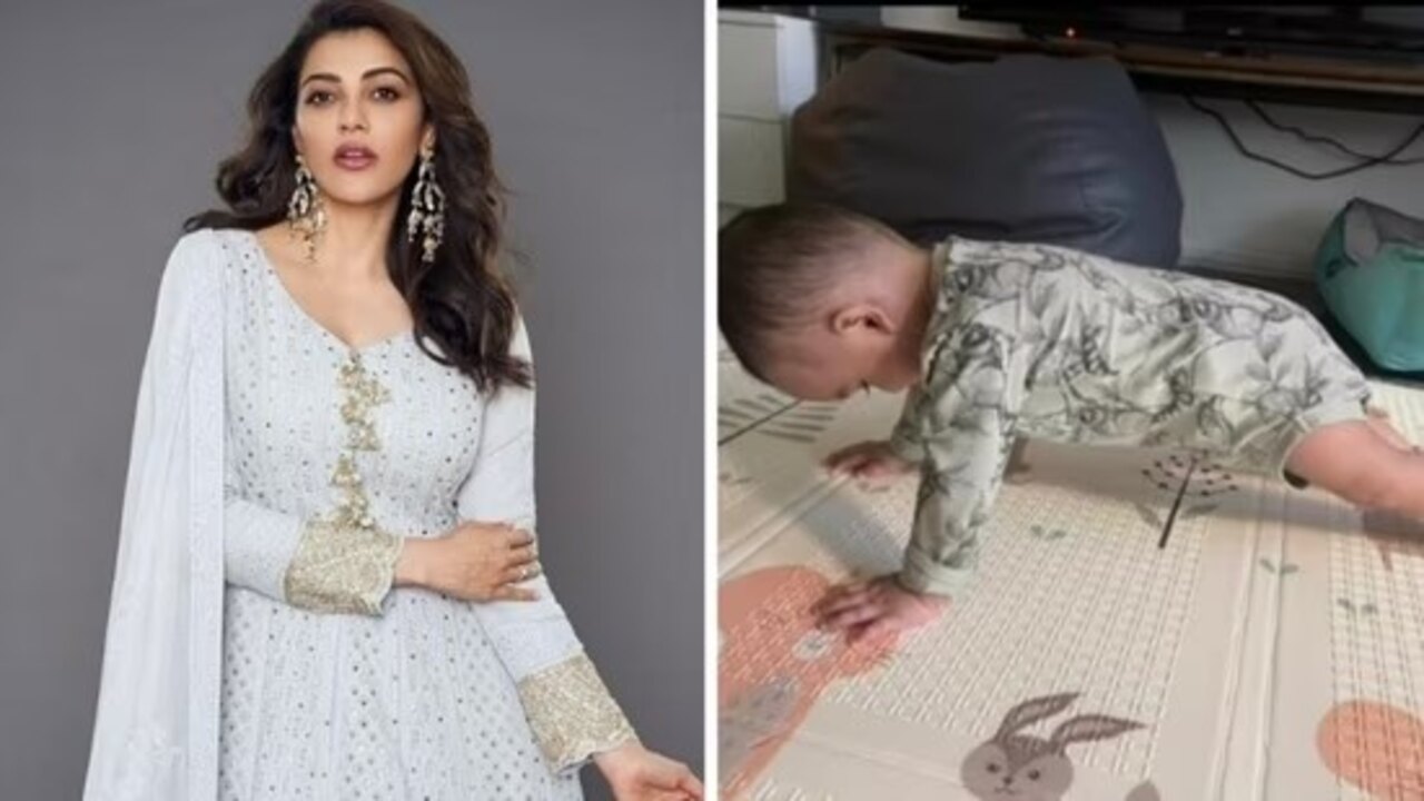 Kajal Aggarwal’s son Neil pulls off plank ‘longer than her’ in cute video