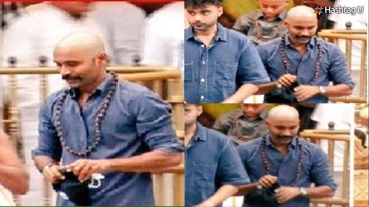 Dhanush ‘s Bald Look Creates a Stir as He Visits Tirupati Temple, Unveiling His New Avatar for Upcoming Film ‘D50’