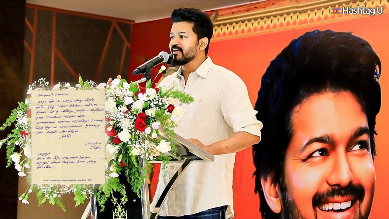 Thalapathy Vijay’s Philanthropic Gesture Touches Hearts as He Thanks Supporter with a Handwritten Note