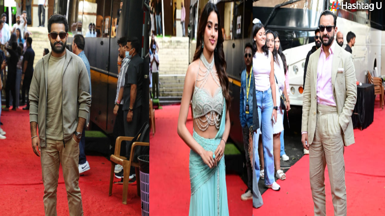 Jr NTR, Janhvi Kapoor, and Saif Ali Khan Showcase Stylish Promotions for Devara